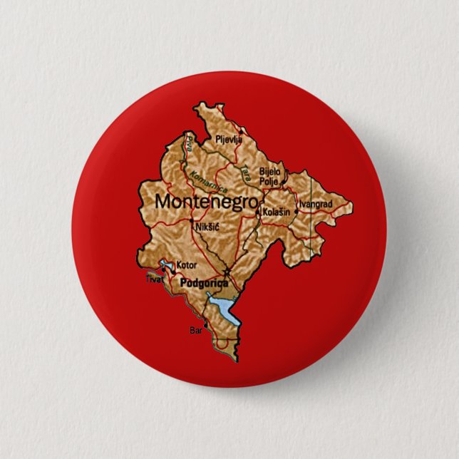 Montenegro-Karten-Knopf Button (Vorderseite)