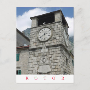 Montenegro Kotor Uhrturmansicht Postkarte