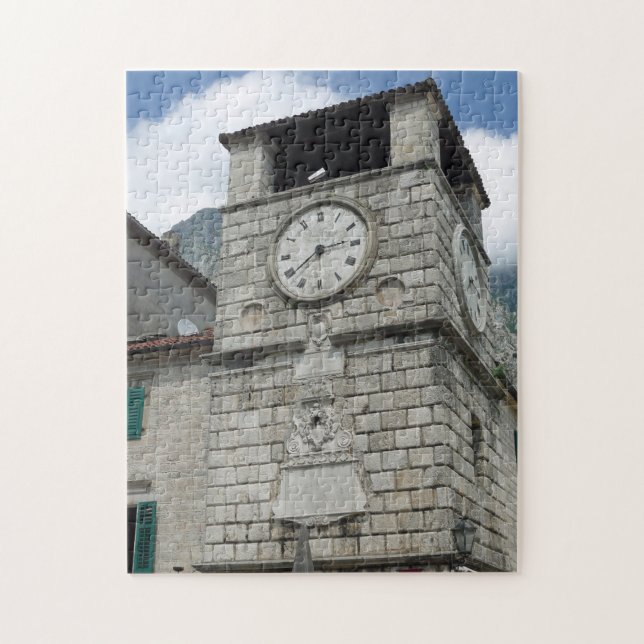 Montenegro Kotor-Uhrturmbild-Puzzle Puzzle (Vertikal)