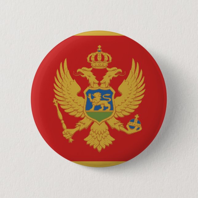 Montenegro-Landesflaggenationssymbol Button (Vorderseite)