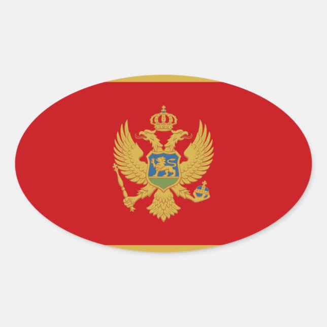 Montenegro Ovaler Aufkleber (Vorderseite)
