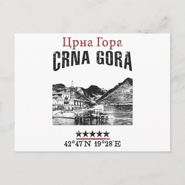 Montenegro Postkarte (Vorderseite)