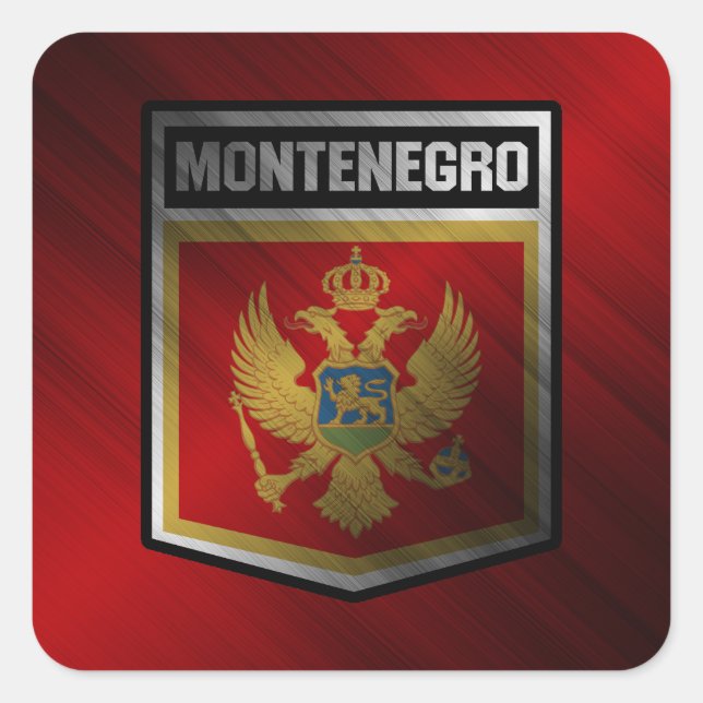 Montenegro Quadratischer Aufkleber (Vorderseite)