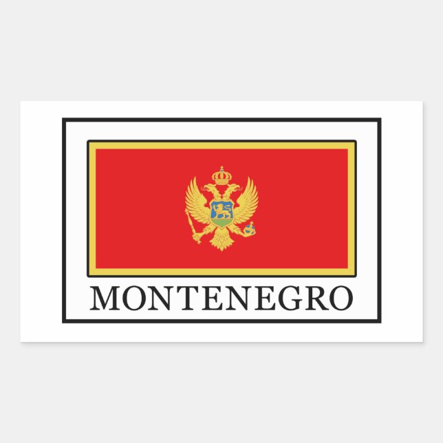 Montenegro Rechteckiger Aufkleber (Vorderseite)