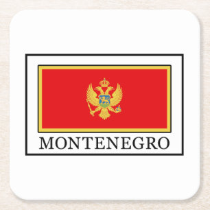 Montenegro Rechteckiger Pappuntersetzer