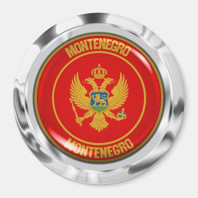 Montenegro-RundEmblem Magnet (Vorne)