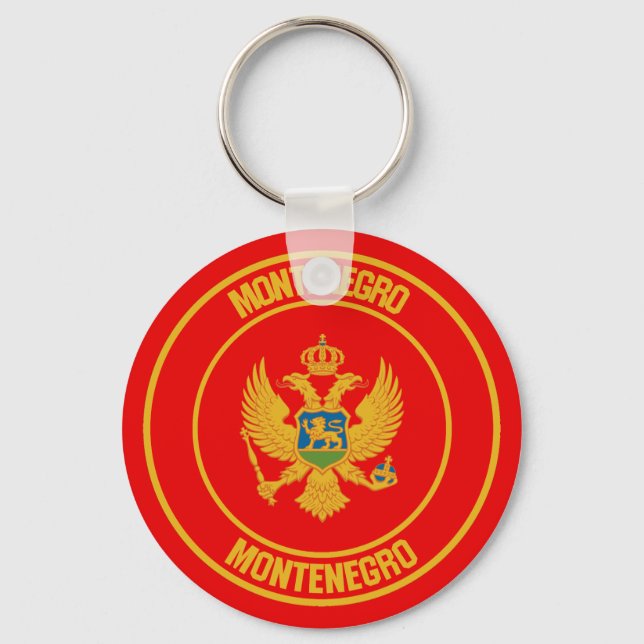 Montenegro-RundEmblem Schlüsselanhänger (Vorderseite)