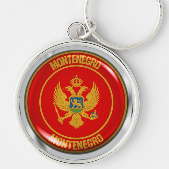 Montenegro-RundEmblem Schlüsselanhänger (Vorne)