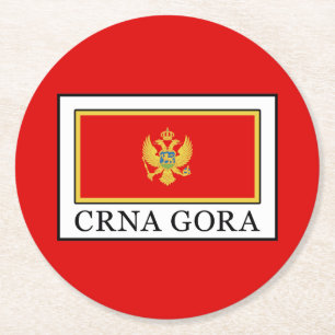 Montenegro Runder Pappuntersetzer