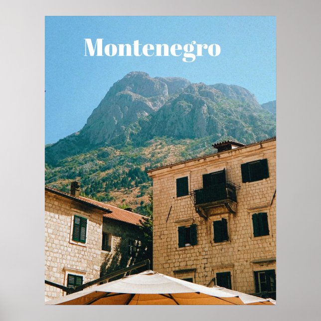 Montenegro-Stadtbild  Poster (Vorne)