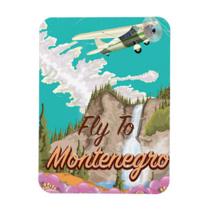 Montenegro Vintage-Flugreiseplakat Magnet