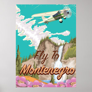 Montenegro Vintage-Flugreiseplakat Poster