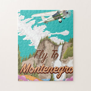 Montenegro Vintage-Flugreiseplakat Puzzle