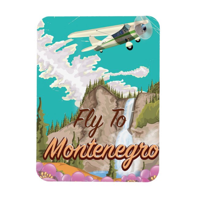 Montenegro Vintages Flugplakat Magnet (Vertikal)