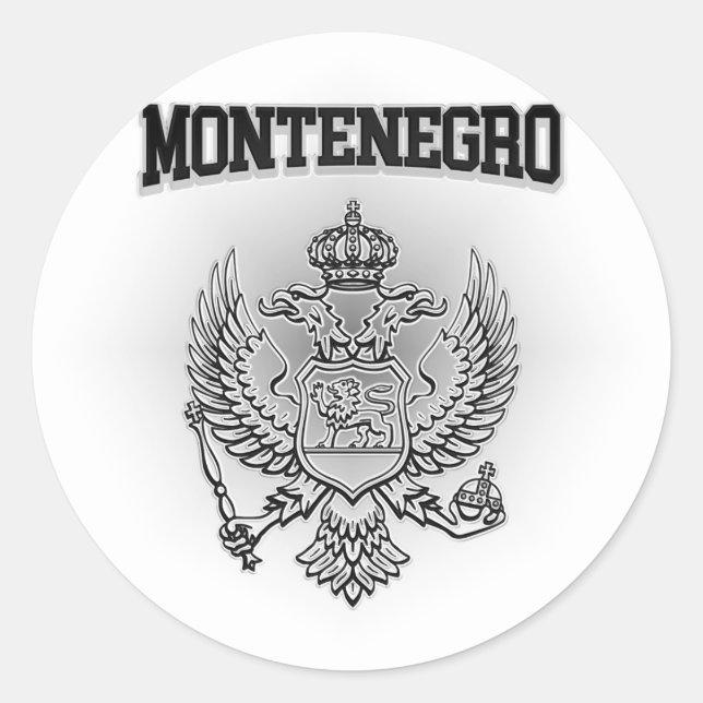 Montenegro-Wappen Runder Aufkleber (Vorderseite)