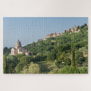 Montepulciano Kathedrale und Stadt in Toskana Puzzle