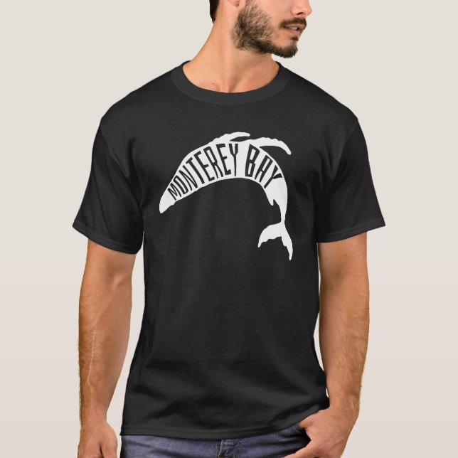 Monterey Bay, California Whale Kontur - Reisen T-Shirt (Vorderseite)