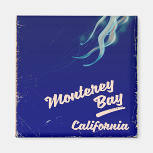 Monterey Bay Kalifornien Quallen Vintage-Reise Magnet