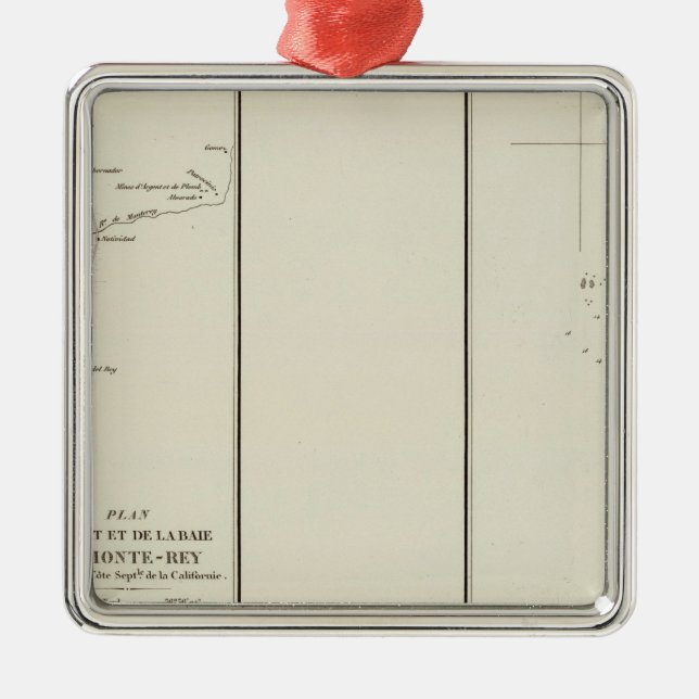 Monterey-Bucht, Kalifornien Ornament Aus Metall (Vorne)