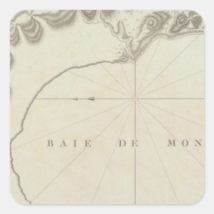 Monterey-Bucht-Region, Kalifornien Quadratischer Aufkleber