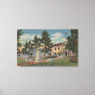 Monterey, CA - Colton Hall Ansicht und Boden Leinwanddruck