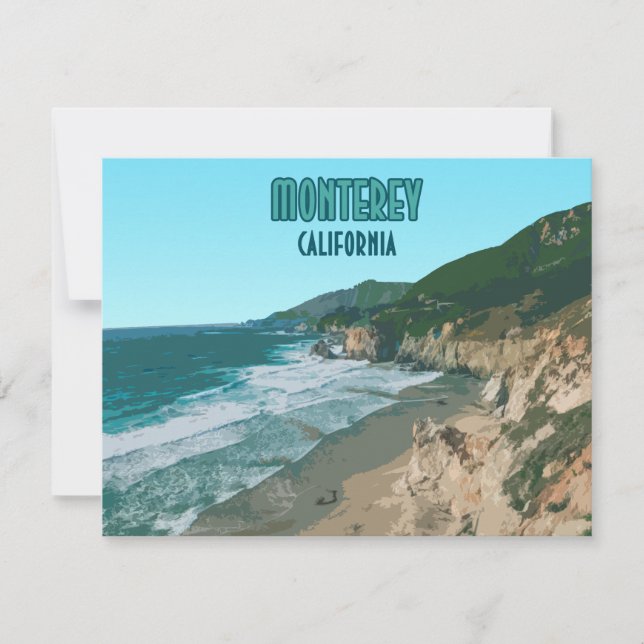 Monterey California Pacific Coast Flat Card (Vorderseite)