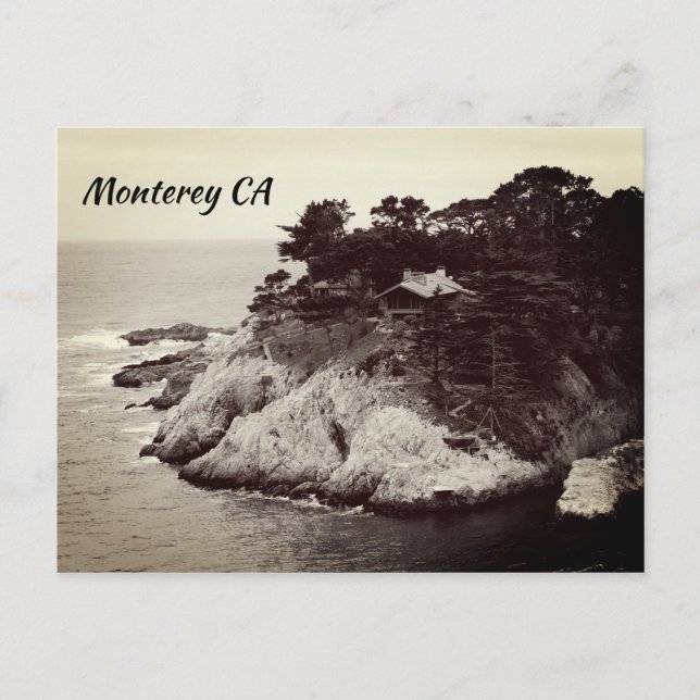 Monterey California Vintag Style Postkarte (Vorderseite)