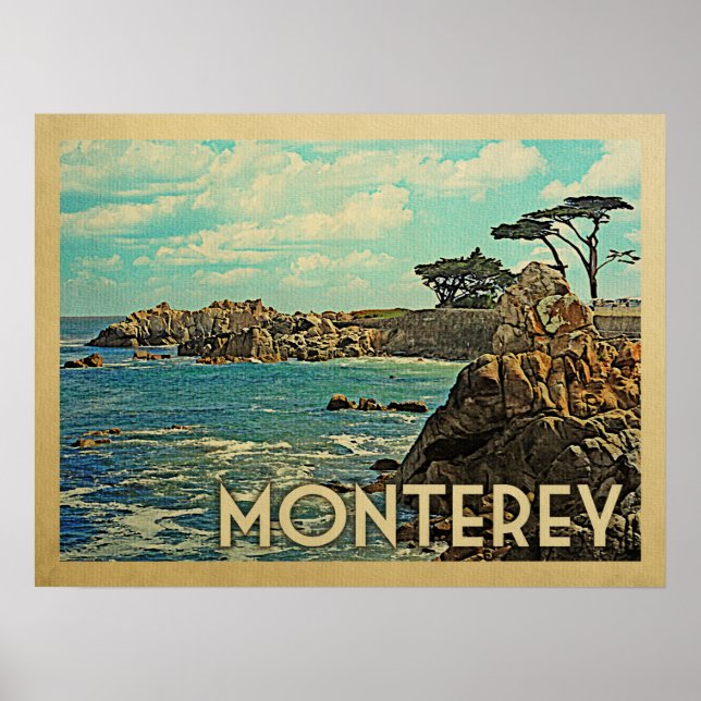 Monterey California Vintage Reise Poster (Vorne)