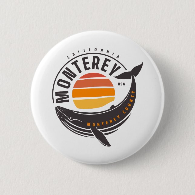 Monterey California Whale Button (Vorderseite)