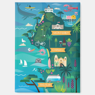 Monterey + Carmel Kühlschrank Magnet