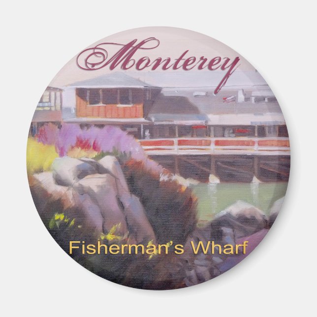 Monterey Fishermans Wharf Landschaftliche kaliforn Magnet (Vorne)