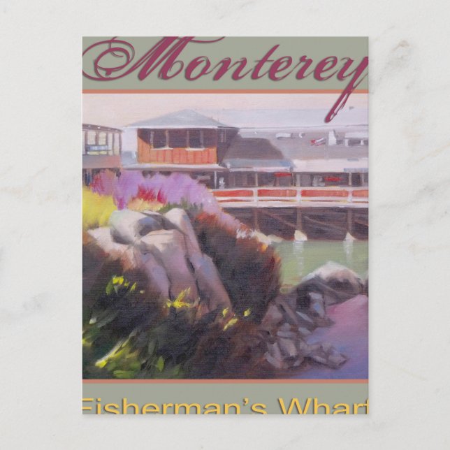 Monterey Fishermans Wharf Landschaftliche kaliforn Postkarte (Vorderseite)