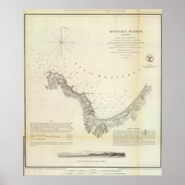 Monterey Harbour, Kalif Poster (Vorne)