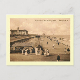 Monterey Hotel, Asbury Park, New Jersey Vintag Postkarte