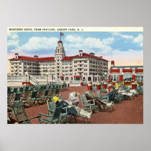 Monterey-Hotel, Zwanzigerjahre Asbury Parks NJ Poster