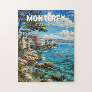 Monterey Kalifornien Illustration Reise Kunst Retr Puzzle
