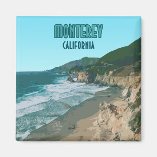 Monterey Kalifornien Pacific Coast Highway Vintage Magnet