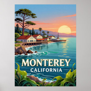 Monterey Kalifornien Reise Küstenlandschaft 🌊 Poster