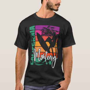 Monterey Kalifornien Retro Sonnenuntergang Strand T-Shirt