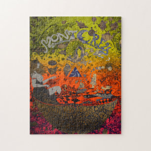 Monterey Music Festival Puzzle Psychedelic Poster