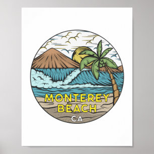 Monterey Strand Kalifornien Vintage Poster