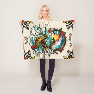 Monterey Tattoo Design: Ein Symbol 30 "X40" Fleecedecke