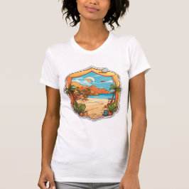 Monterey Waves: Tropisches Tattoo Fusion T-Shirt