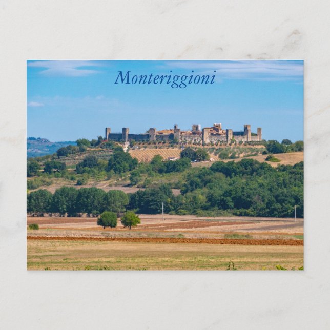 Monteriggioni skyline, Toskana, Italien Postkarte (Vorderseite)