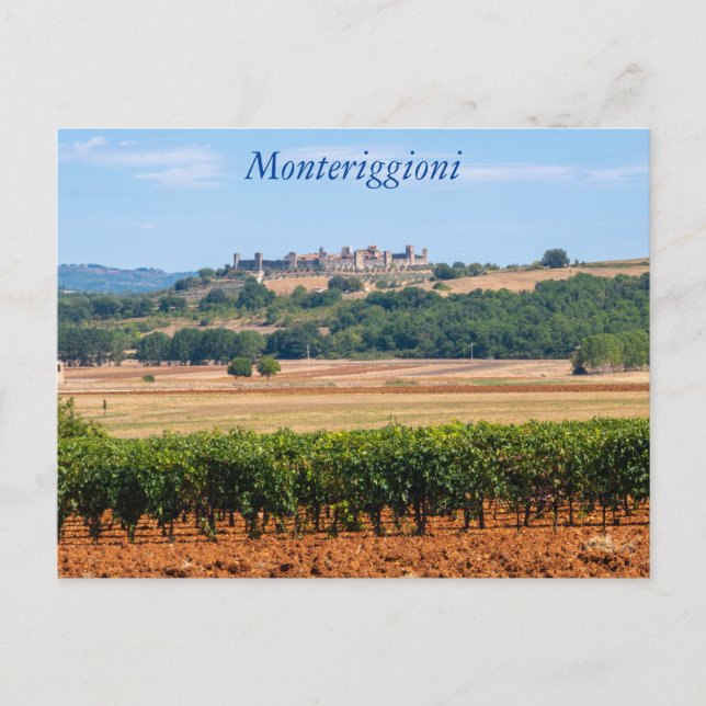 Monteriggioni skyline, Toskana, Italien Postkarte (Vorderseite)