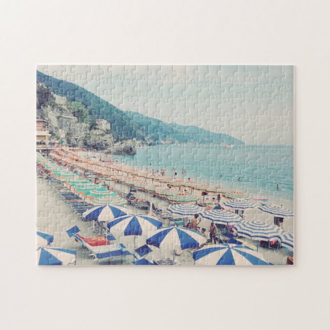 Monterosso al Mare Cinque Terre Italy Beach Foto Puzzle (Horizontal)