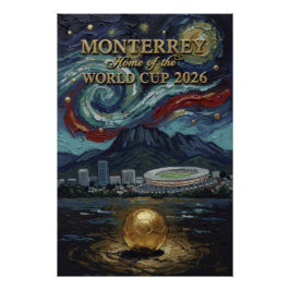 Monterrey 2026 Soccer  Luxury Football Wall Art Poster