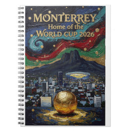 Monterrey Fußballkunst 2026 Stadion Stadt Design Notizblock