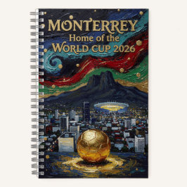 Monterrey Fußballkunst 2026 Stadion Stadt Design Notizbuch