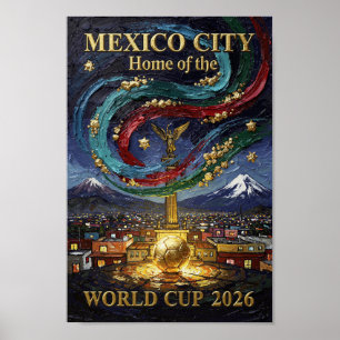 Monterrey Fußballkunst 2026 Stadion Stadt Poster